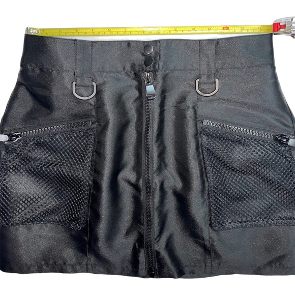 Current Mood Black Techno Moto High Waist Mini Skirt - Picture 3 of 6